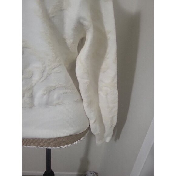 Anthropologie Nina Velvet Soft Sweater Ivory Paisley Women's Size XS - Picture 7 of 16